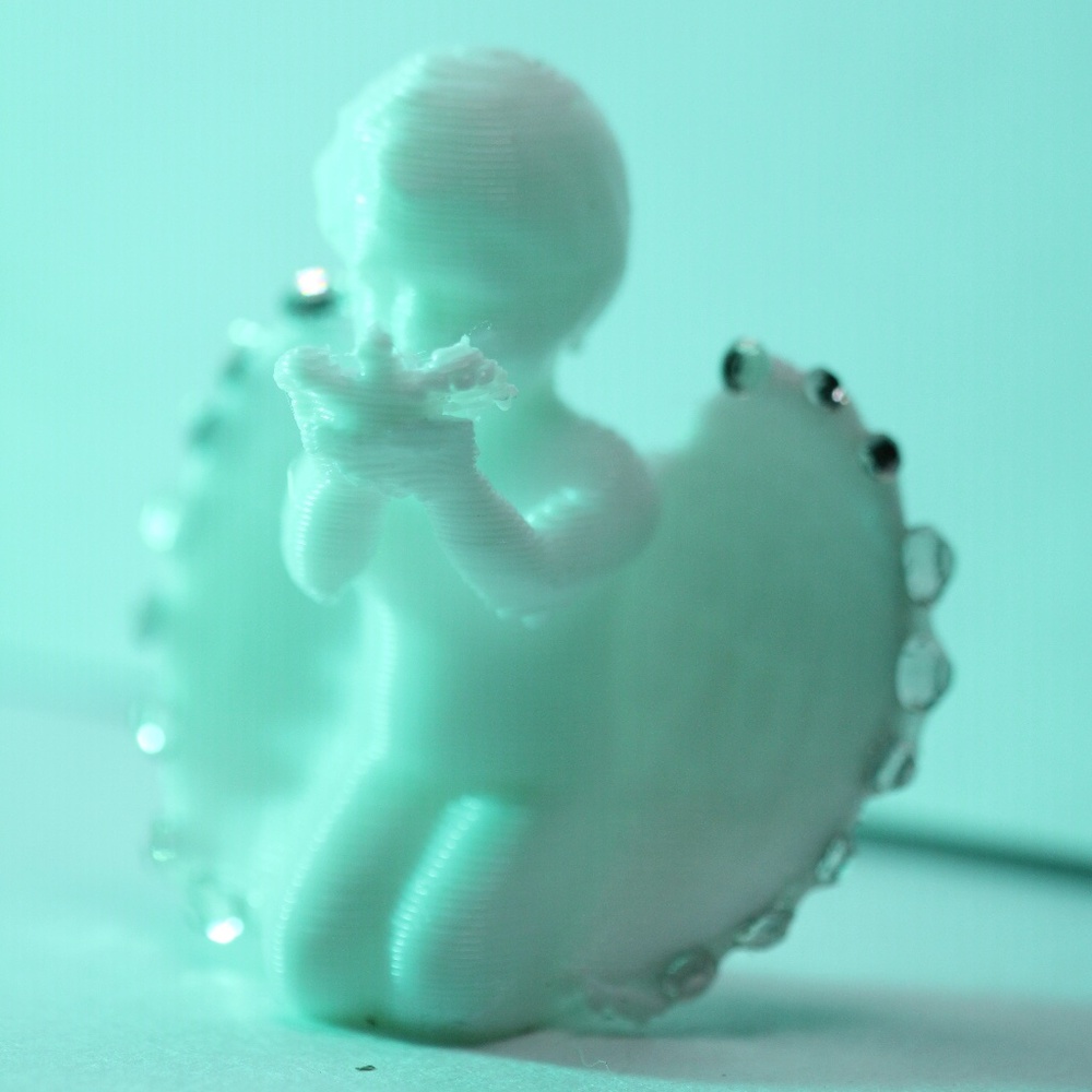 Angel holding a bird Christmas decor